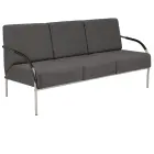 SPA 3 chrom, látka SUE S 24 - látka tmavě šedá